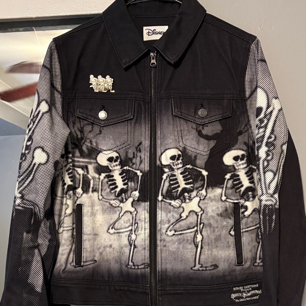 Disney Black and White Skeleton Dance Jacket